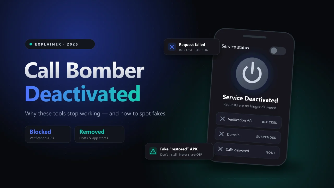 Call Bomber Deactivated: What It Means and Why It Stops Working (2026)
